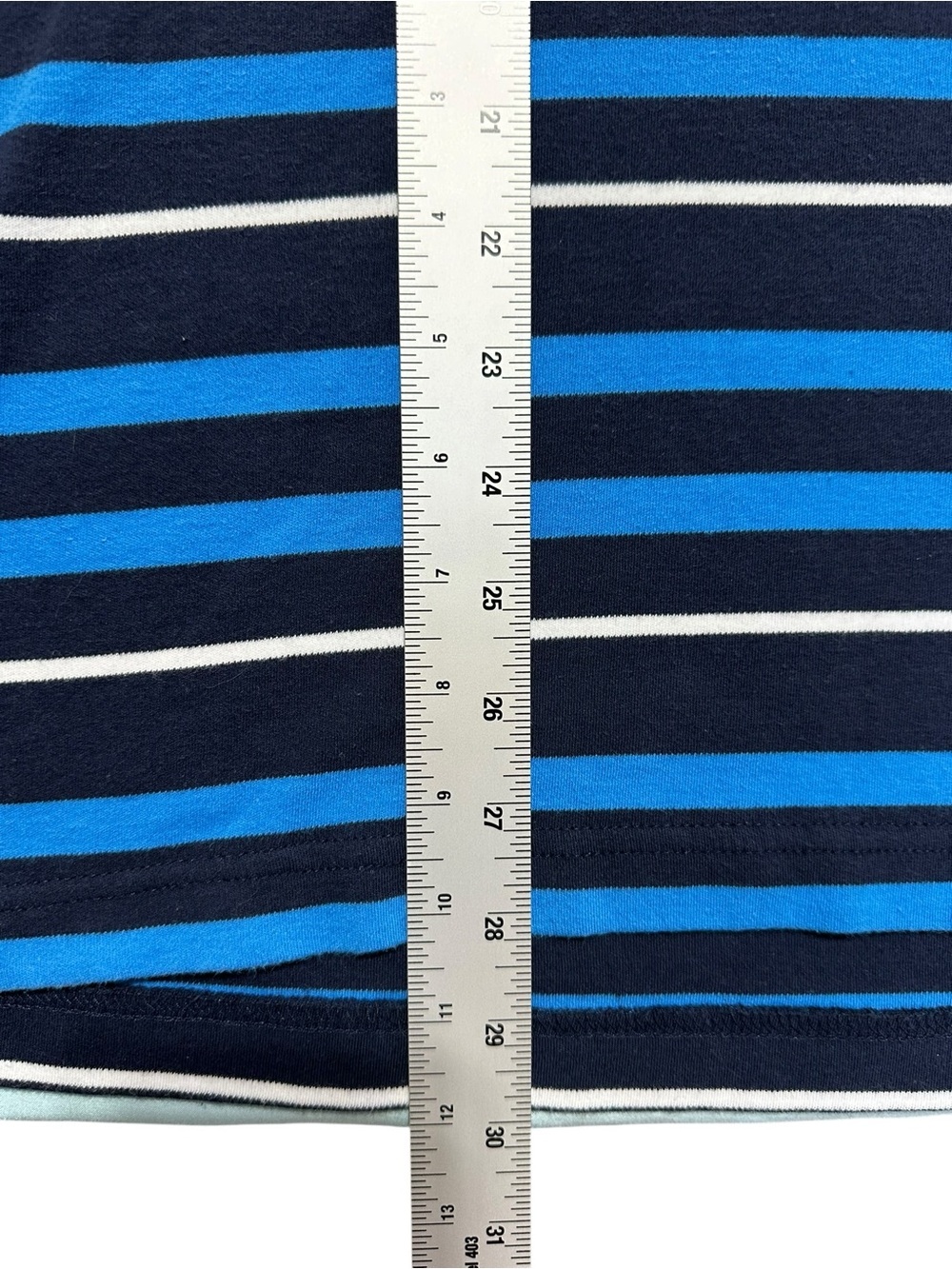Tommy Hilfiger Navy, Bright Blue & White Striped Polo Shirt XL - Picture 7 of 9